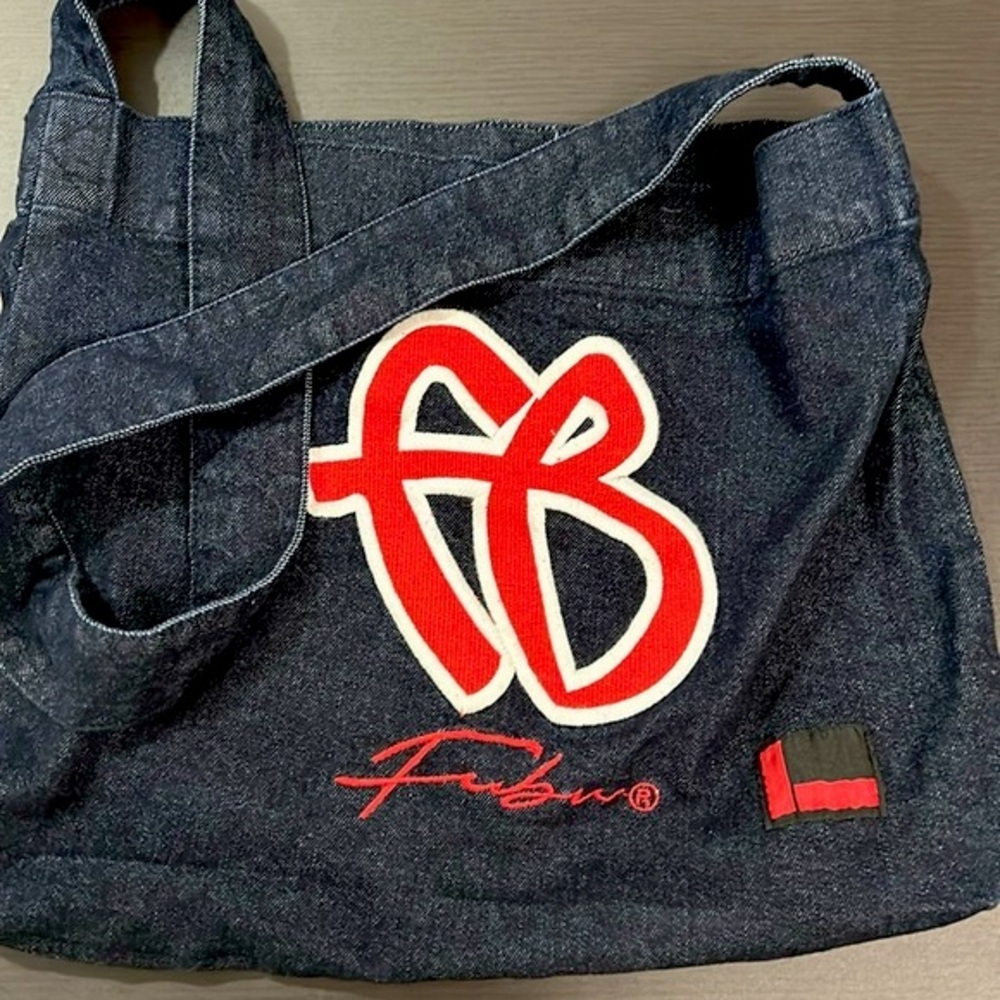 FUBU FB denim tote bag